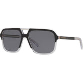 Dolce & Gabbana DG4354 Sunglasses Black on Crystal/Dark Grey Polarised Lenses