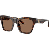 Dolce & Gabbana DG4512 Sunglasses Havana/Dark Brown Lenses