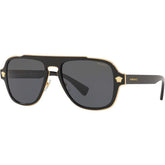 Versace VE2199 Sunglasses Black/Grey Polarised Lenses