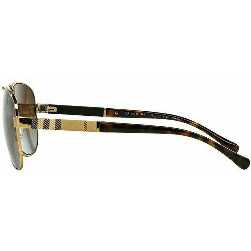 Burberry BE3080 Sunglasses Light Gold/Brown Gradient Polarised Lenses