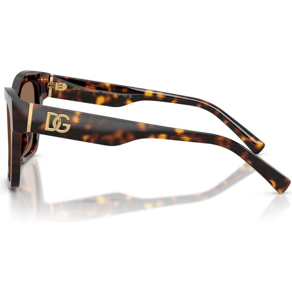 Dolce & Gabbana DG4512 Sunglasses Havana/Dark Brown Lenses