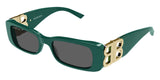 Balenciaga BB0096S 006 Green / Grey Lenses