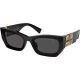 Miu Miu 09WS Sunglasses Black/Dark Grey Lenses