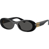 Miu Miu MU06ZS Sunglasses Black/Dark Grey Lenses