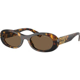 Miu Miu MU06ZS Sunglasses Havana/Dark Brown Lenses