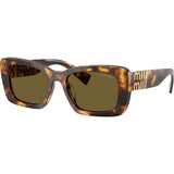 Miu Miu MU07YS Sunglasses Honey Havana/Dark Brown Lenses
