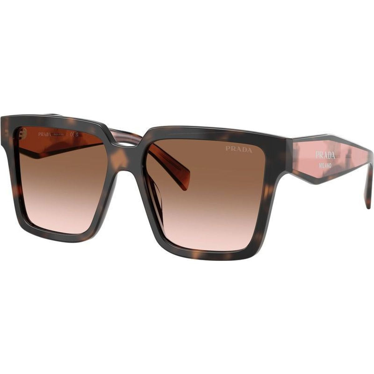 Prada PR24ZS Sunglasses Mauve Tortoise/Brown Gradient Lenses