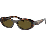 Prada PR26ZS Sunglasses Sage and Honey Tortoise/Dark Brown Lenses