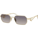 Prada PRA51S Sunglasses Pale Gold/Blue and Silver Gradient Mirror Lenses