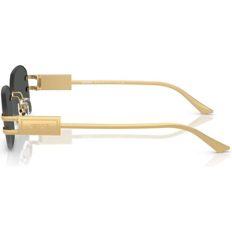 Versace VE2274 Sunglasses Gold/Dark Grey Lenses